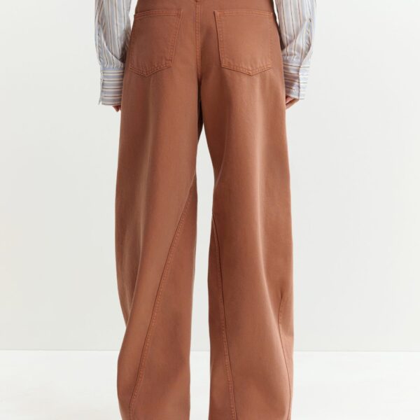 Essentiel Antwerp Brown barrel-leg jeans - Essentiel Antwerp Pants - Colorful Belgian Design - Shop at Coveti