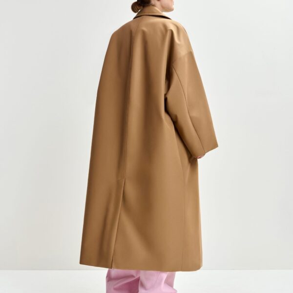 Essentiel Antwerp Brown oversized trenchcoat - Essentiel Antwerp Coats - Colorful Belgian Design - Shop at Coveti