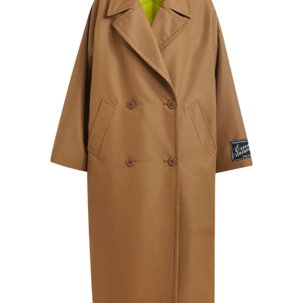 Essentiel Antwerp Brown oversized trenchcoat - Essentiel Antwerp Coats - Colorful Belgian Design - Shop at Coveti