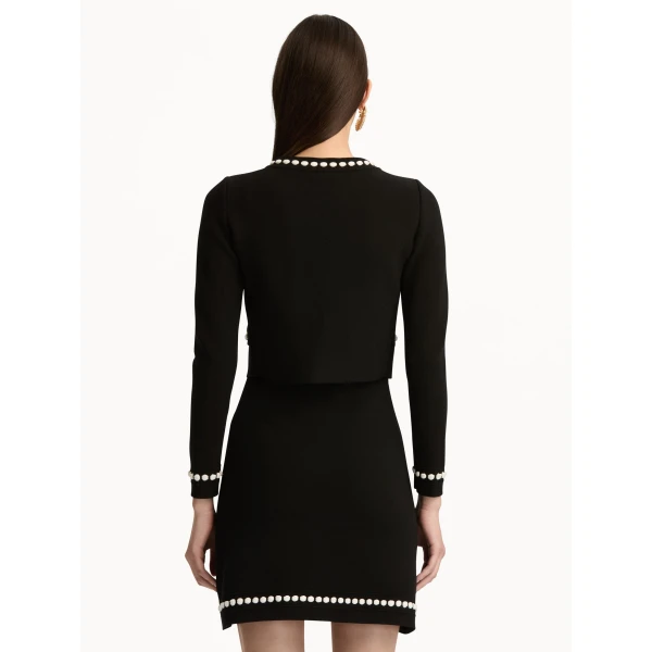 Oscar de la Renta Bubble Trim Cardigan - Oscar de la Renta Knitwear - American Couture - Shop at Coveti