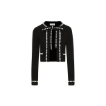 Oscar de la Renta Bubble Trim Cardigan - Oscar de la Renta Knitwear - American Couture - Shop at Coveti