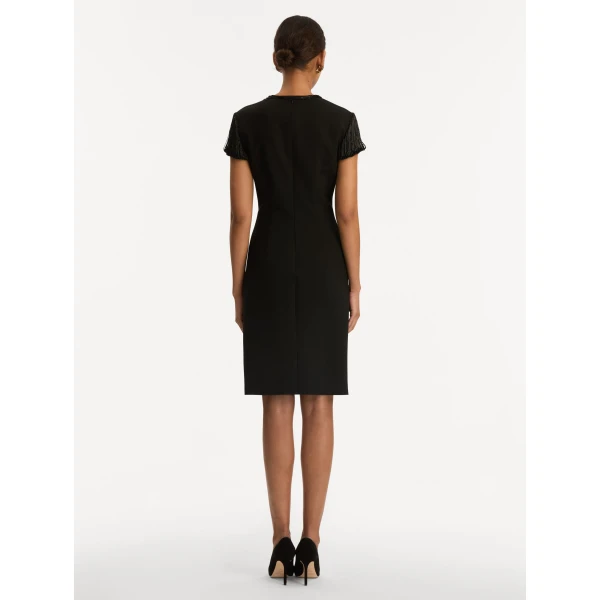 Oscar de la Renta Bugle Bead Embroidered Cocktail Dress - Oscar de la Renta Dresses - American Couture - Shop at Coveti