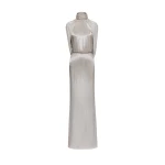 Oscar de la Renta Bugle Bead Lamé Draped Gown - Oscar de la Renta Dresses - American Couture - Shop at Coveti