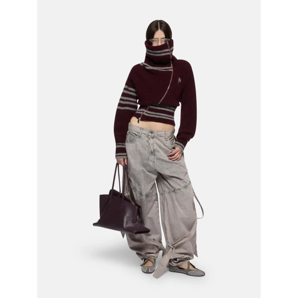 The Attico Burgundy Cardigan, view 2