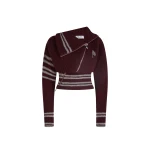 The Attico Burgundy Cardigan - The Attico Knitwear - Designed by Gilda Ambrosio & Giorgia Tordini - Shop at Coveti