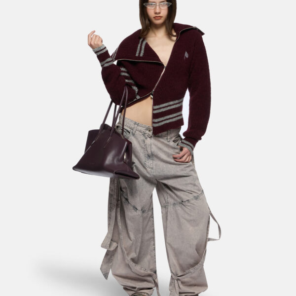 The Attico Burgundy Cardigan - The Attico Knitwear - Designed by Gilda Ambrosio & Giorgia Tordini - Shop at Coveti