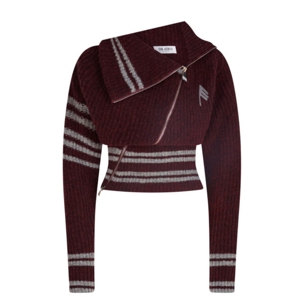 The Attico Burgundy Cardigan - The Attico Knitwear - Designed by Gilda Ambrosio & Giorgia Tordini - Shop at Coveti
