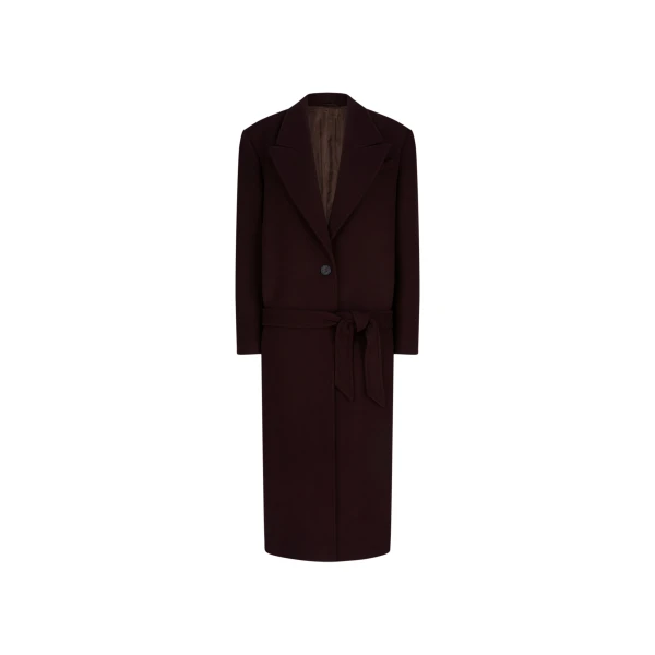 The Attico Burgundy Long Coat