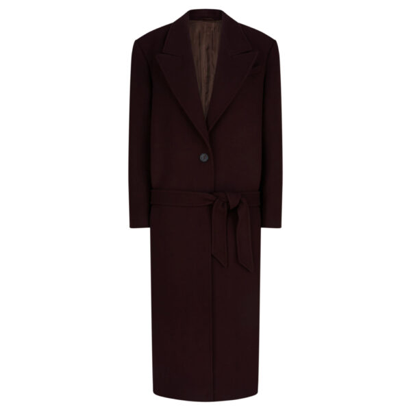 The Attico Burgundy Long Coat - The Attico Coats - Designed by Gilda Ambrosio & Giorgia Tordini - Shop at Coveti