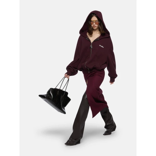 The Attico Burgundy Sweatshirt Top, view 4