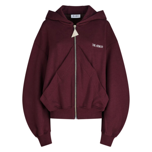 The Attico Burgundy Sweatshirt - The Attico Tops - Designed by Gilda Ambrosio & Giorgia Tordini - Shop at Coveti