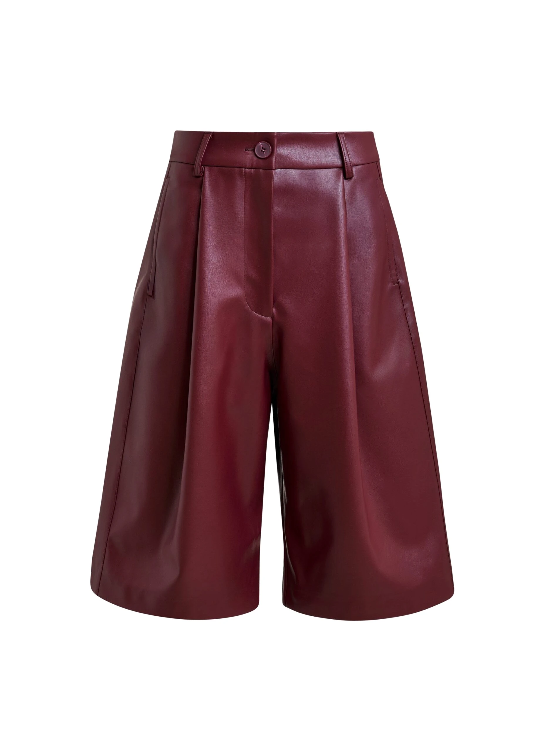 Burgundy-faux-leather-bermuda-shorts-Essentiel-Antwerp-Shorts-scaled54104_nobg Essentiel Antwerp Burgundy faux leather bermuda shorts - Essentiel Antwerp Shorts - Colorful Belgian Design - Shop at Coveti