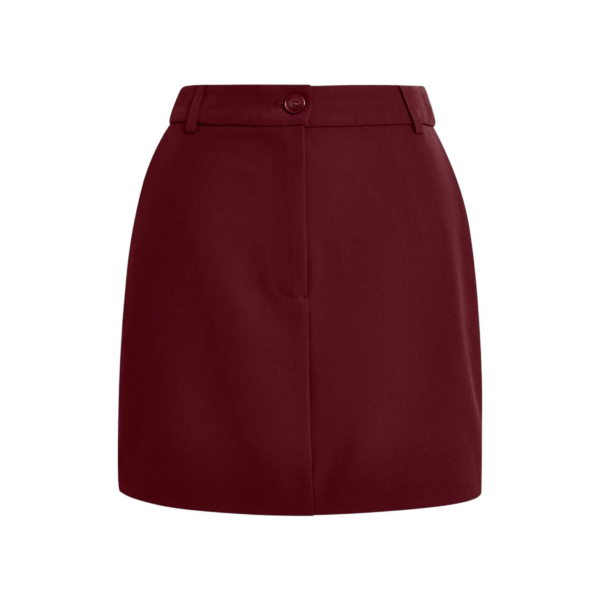 Essentiel Antwerp Burgundy tailored mini skirt - Essentiel Antwerp Skirts - Colorful Belgian Design - Shop at Coveti