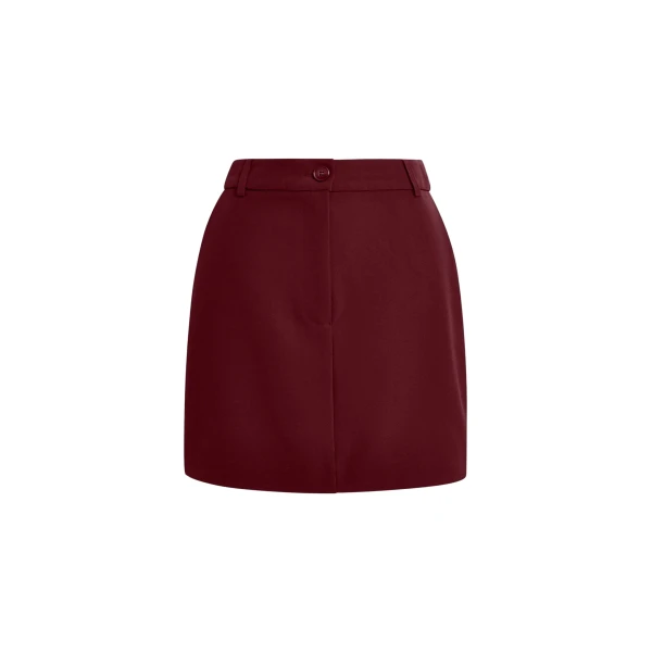 Essentiel Antwerp Burgundy tailored mini skirt