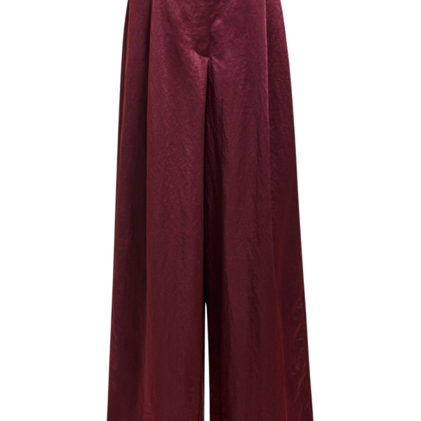 Essentiel Antwerp Burgundy wide-leg pants - Essentiel Antwerp Pants - Colorful Belgian Design - Shop at Coveti