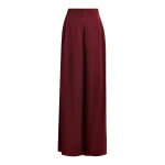 Essentiel Antwerp Burgundy wide-leg satin pants - Essentiel Antwerp Pants - Colorful Belgian Design - Shop at Coveti