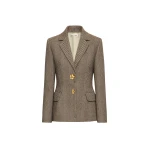 Oscar de la Renta Chevron Cashmere-Blend Jacket - Oscar de la Renta Jackets - American Couture - Shop at Coveti