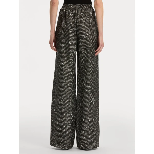 Oscar de la Renta Chevron Silk Twill Drawstring Pant - Oscar de la Renta Pants - American Couture - Shop at Coveti
