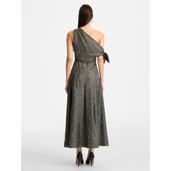 Oscar de la Renta Chevron Silk Twill Dress - Oscar de la Renta Dresses - American Couture - Shop at Coveti