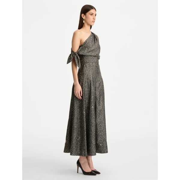Oscar de la Renta Chevron Silk Twill Dress - Oscar de la Renta Dresses - American Couture - Shop at Coveti
