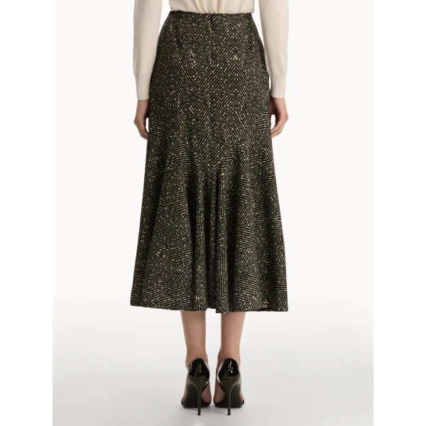 Oscar de la Renta Chevron Wool Skirt - Oscar de la Renta Skirts - American Couture - Shop at Coveti