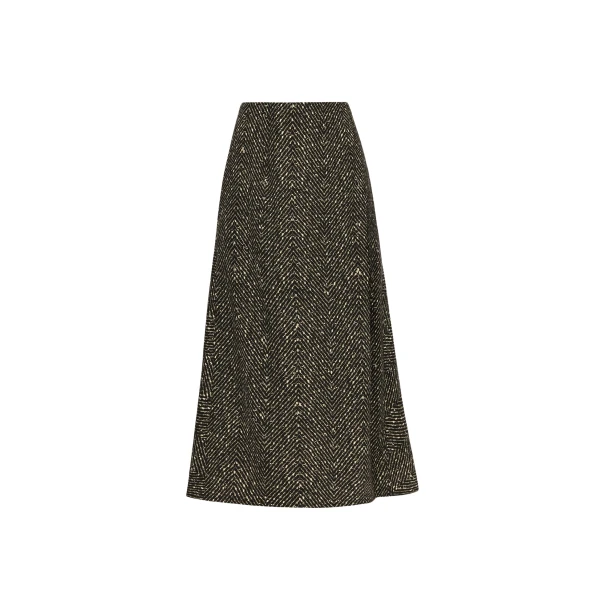 Oscar de la Renta Chevron Wool Skirt - Oscar de la Renta Skirts - American Couture - Shop at Coveti