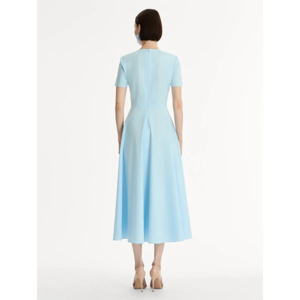 Oscar de la Renta Chiné Cyclamen Cotton Poplin Dress - Oscar de la Renta Dresses - American Couture - Shop at Coveti