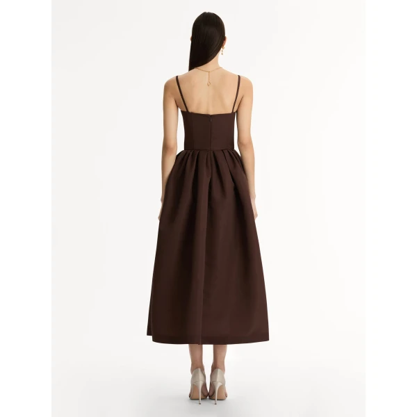 Oscar de la Renta Chiné Cyclamen Faille Cocktail Dress - Oscar de la Renta Dresses - American Couture - Shop at Coveti