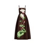 Oscar de la Renta Chiné Cyclamen Faille Cocktail Dress - Oscar de la Renta Dresses - American Couture - Shop at Coveti