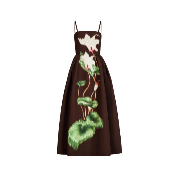 Oscar de la Renta Chiné Cyclamen Faille Cocktail Dress - Oscar de la Renta Dresses - American Couture - Shop at Coveti