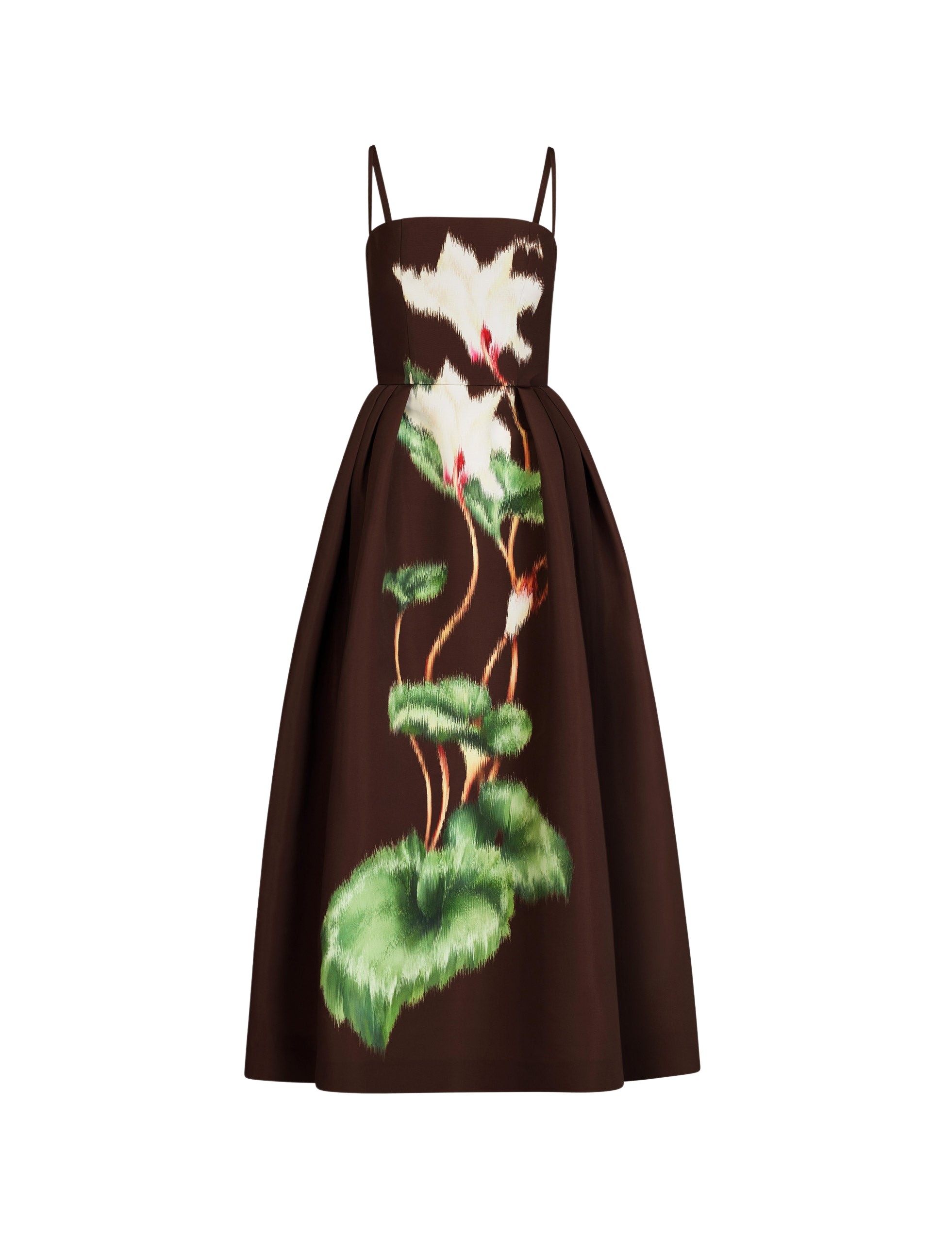 Oscar de la Renta Chiné Cyclamen Faille Cocktail Dress