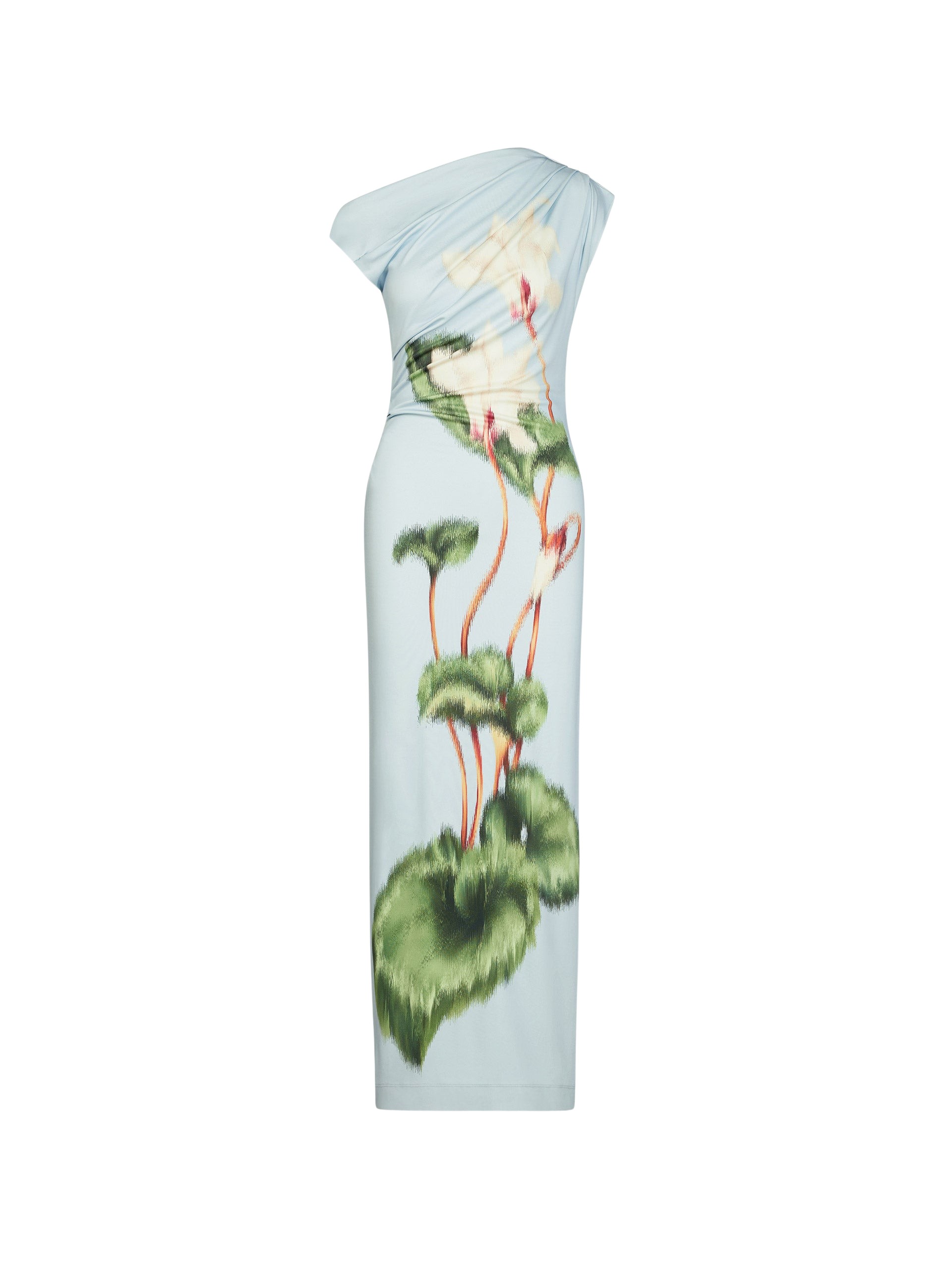 Oscar de la Renta Chiné Cyclamen Jersey Dress