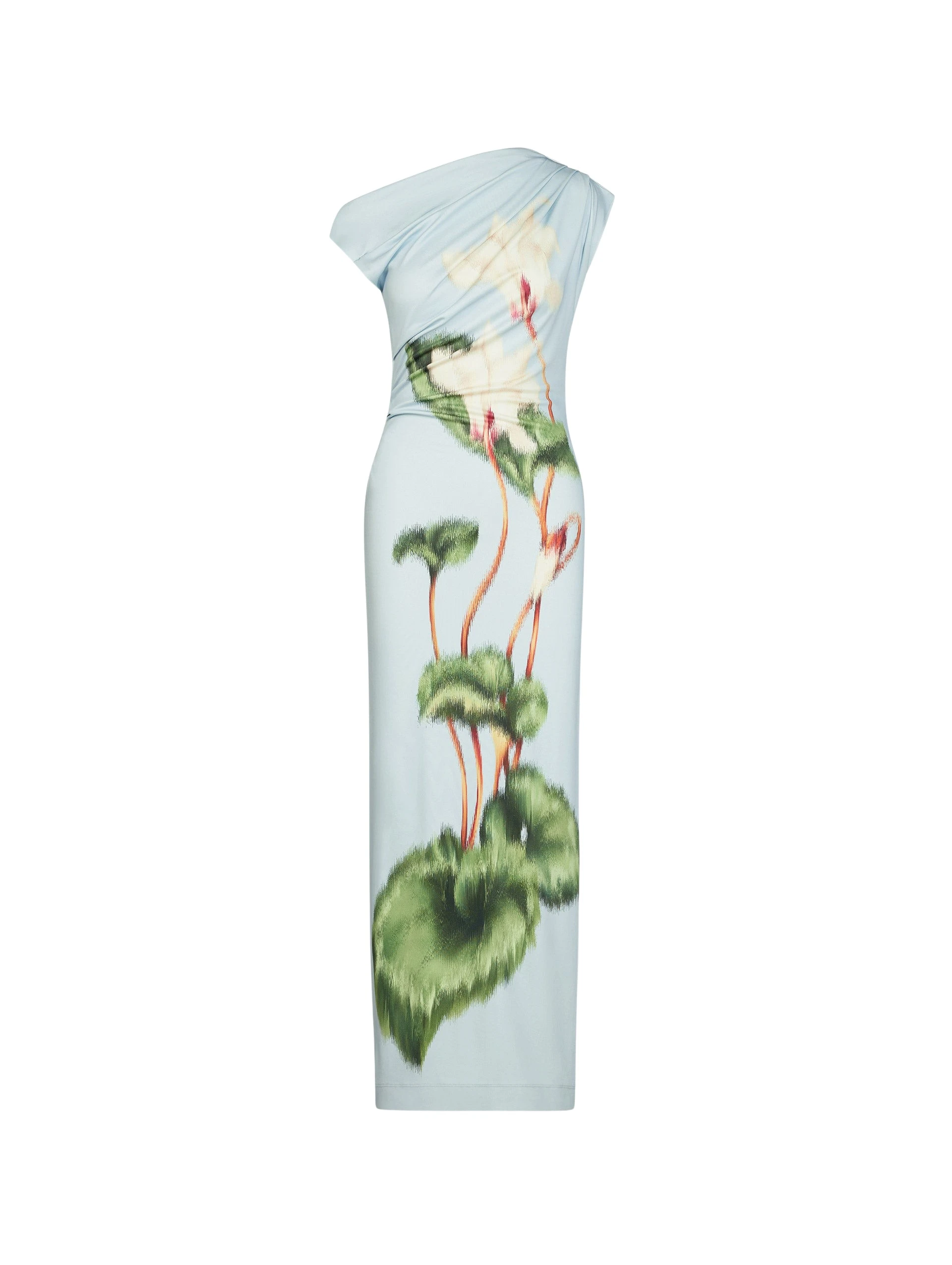 Chine-Cyclamen-Jersey-Dress-Oscar-de-la-Renta-Dresses43556_nobg Oscar de la Renta Chiné Cyclamen Jersey Dress - Oscar de la Renta Dresses - American Couture - Shop at Coveti