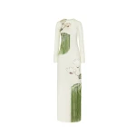 Oscar de la Renta Chiné Cyclamen Threadwork Fringe Caftan - Oscar de la Renta Dresses - American Couture - Shop at Coveti