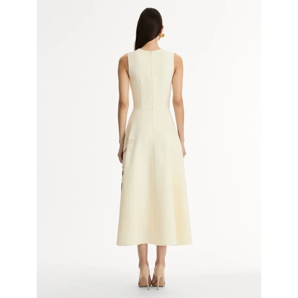 Oscar de la Renta Chiné Cyclamen Wool Dress - Oscar de la Renta Dresses - American Couture - Shop at Coveti