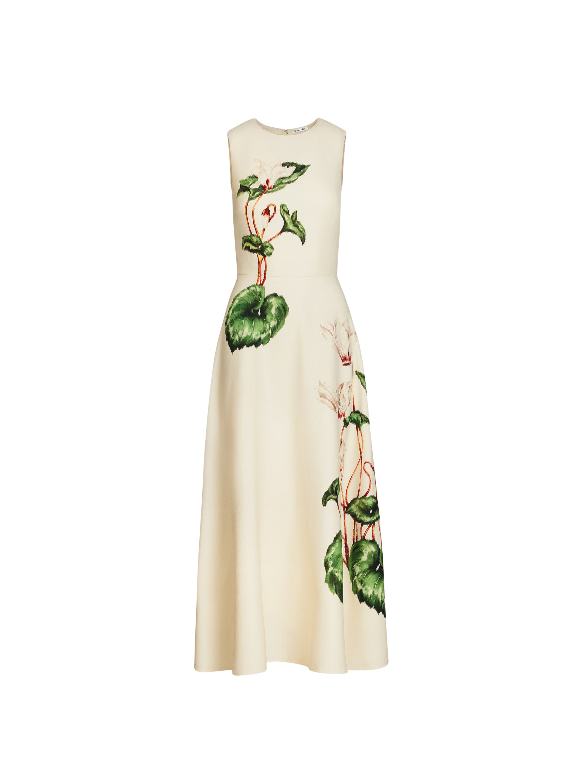 Oscar de la Renta Chiné Cyclamen Wool Dress