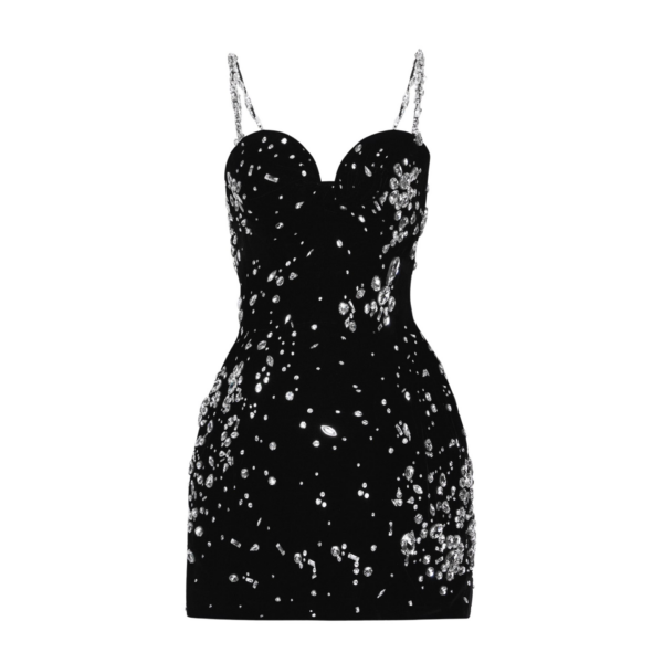 Oscar de la Renta Crystal Cluster Embroidered Dress - Oscar de la Renta Dresses - American Couture - Shop at Coveti
