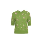 Oscar de la Renta Crystal Cluster Embroidered Pullover - Oscar de la Renta Knitwear - American Couture - Shop at Coveti