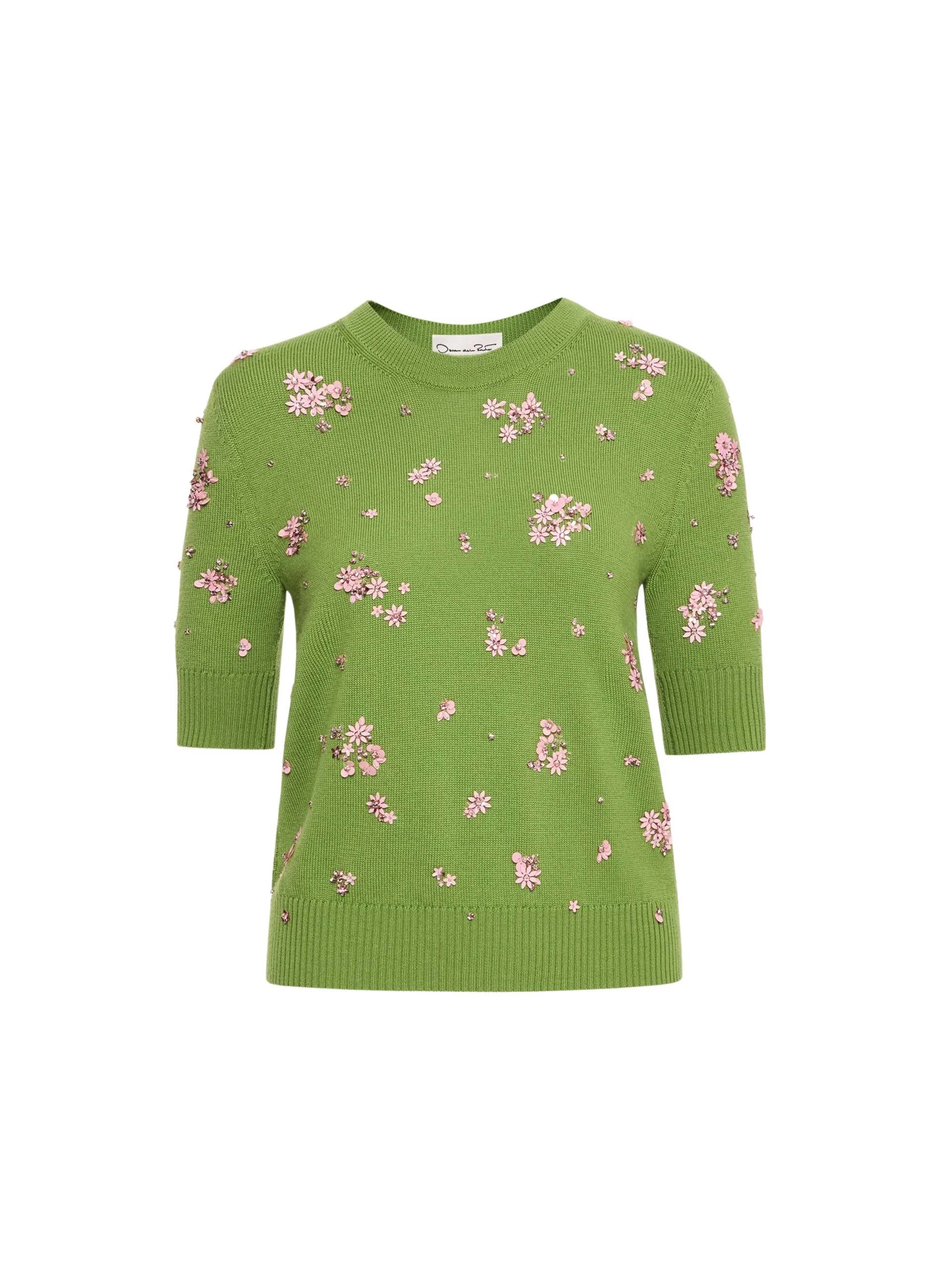 Crystal-Cluster-Embroidered-Pullover-Oscar-de-la-Renta-Knitwear20820_nobg Oscar de la Renta Crystal Cluster Embroidered Pullover - Oscar de la Renta Knitwear - American Couture - Shop at Coveti