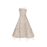 Oscar de la Renta Crystal Embroidered Cord Gown - Oscar de la Renta Dresses - American Couture - Shop at Coveti