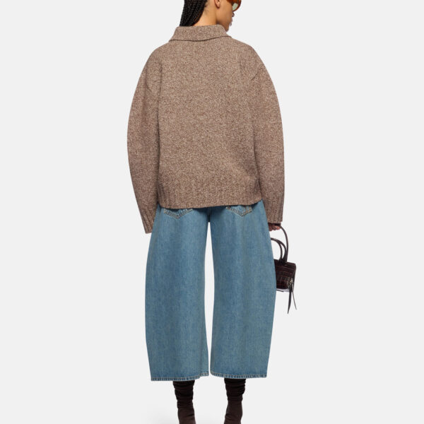 The Attico Dark Brown And White Cardigan - The Attico Knitwear - Designed by Gilda Ambrosio & Giorgia Tordini - Shop at Coveti