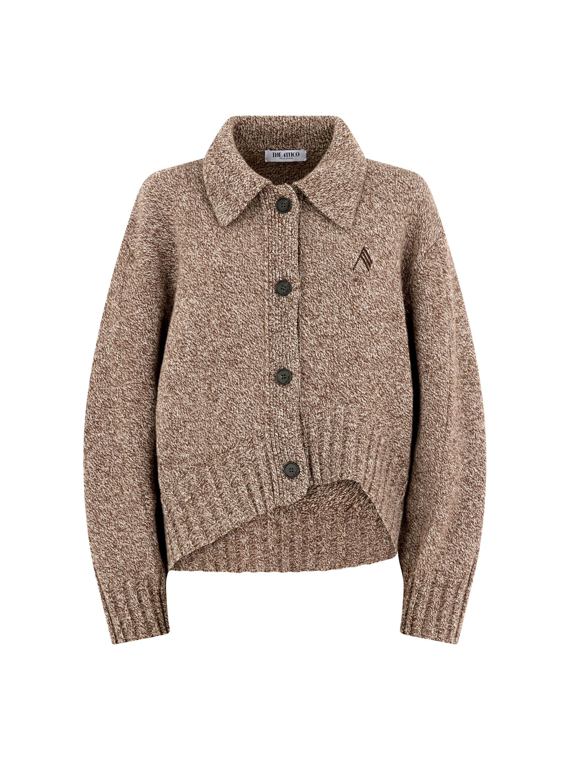 The Attico Dark Brown And White Cardigan - The Attico Knitwear - Designed by Gilda Ambrosio & Giorgia Tordini - Shop at Coveti The Attico Dark Brown And White Cardigan - The Attico Knitwear - Designed by Gilda Ambrosio & Giorgia Tordini - Shop at Coveti