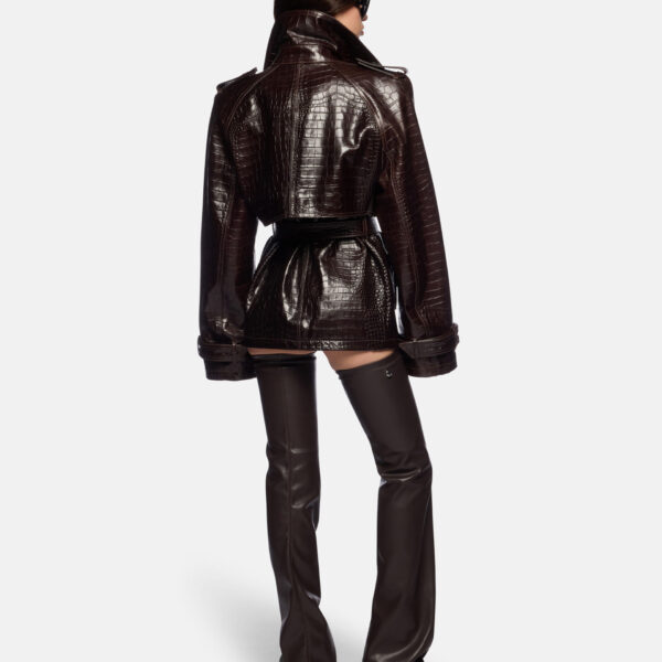 The Attico Dark Brown Bomber - The Attico Jackets - Designed by Gilda Ambrosio & Giorgia Tordini - Shop at Coveti