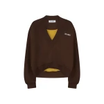 The Attico Dark Brown Sweatshirt - The Attico Tops - Designed by Gilda Ambrosio & Giorgia Tordini - Shop at Coveti