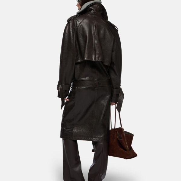 The Attico Dark Brown Trench - The Attico Coats - Designed by Gilda Ambrosio & Giorgia Tordini - Shop at Coveti