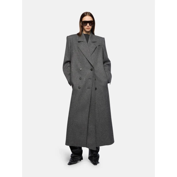 The Attico Dark Grey Long Coat, view 2