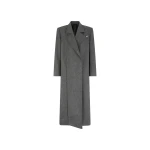The Attico Dark Grey Long Coat - The Attico Coats - Designed by Gilda Ambrosio & Giorgia Tordini - Shop at Coveti