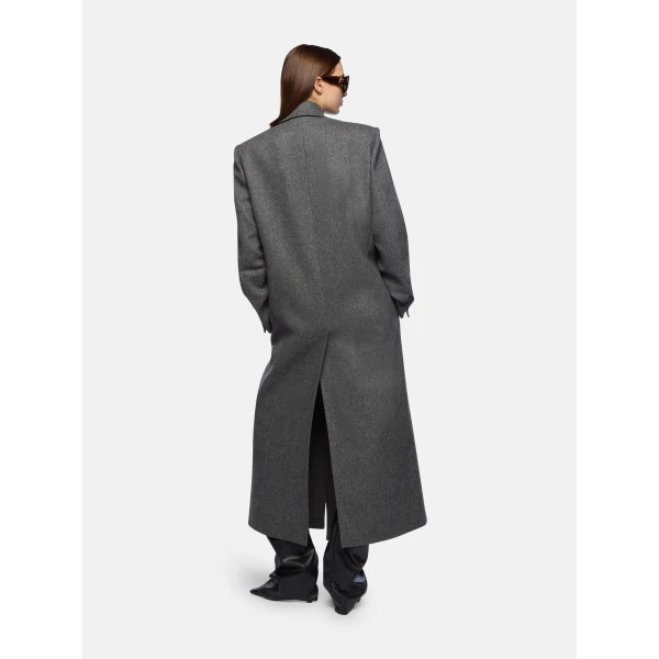 The Attico Dark Grey Long Coat, view 3