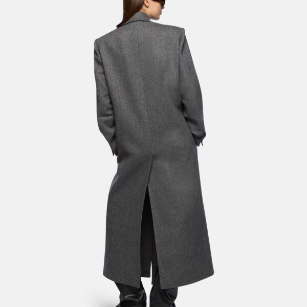 The Attico Dark Grey Long Coat - The Attico Coats - Designed by Gilda Ambrosio & Giorgia Tordini - Shop at Coveti