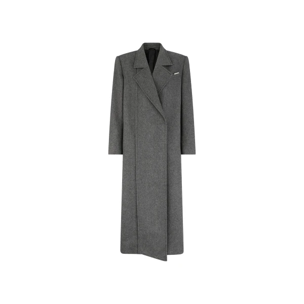 The Attico Dark Grey Long Coat, view 4